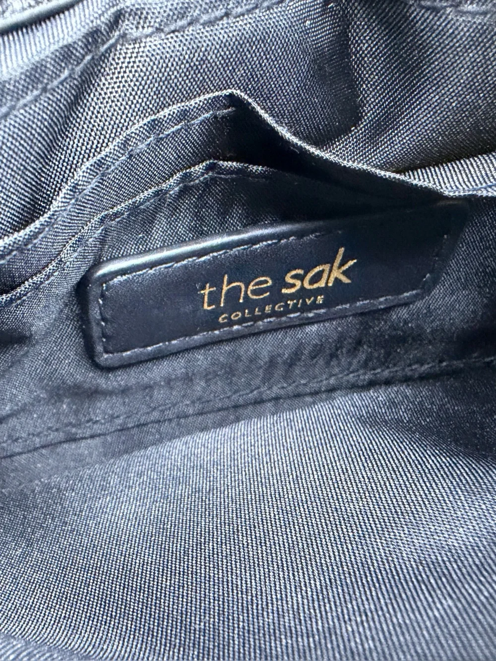 The Sak Black Whipstitch Envelope Clutch